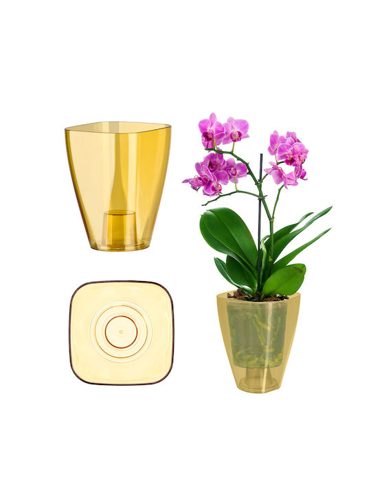 Kadax Orchideen-Übertopf Plastik Blumentopf 9cm...