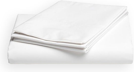Darymex Hotelbettlaken Weiß Doppel 200x220cm 100% Baumwolle 1Stück