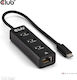 Club3D 3-Port USB 2.0 Hub with USB-C Connection Ethernet