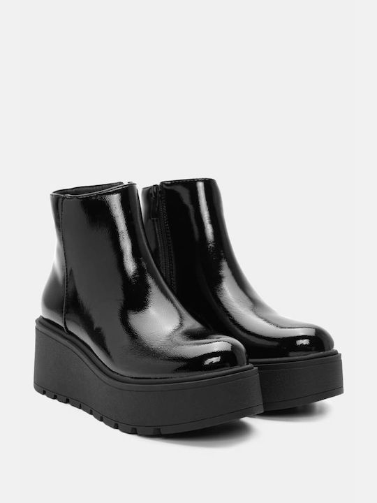 Double-Sole Ankle Boots 4323959-black-patent