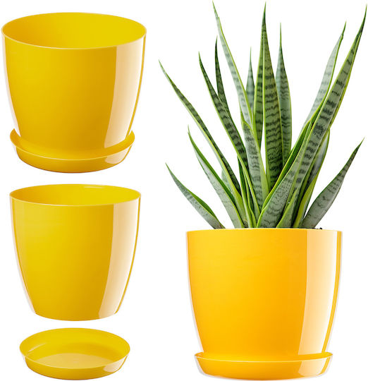Kadax Flower Pot Cover Yellow 16cm
