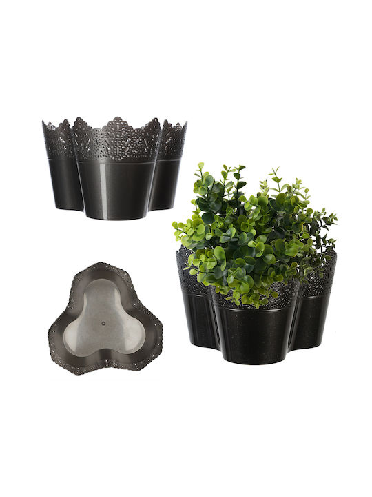 Kadax Flower Pot Cover Trio Graphite