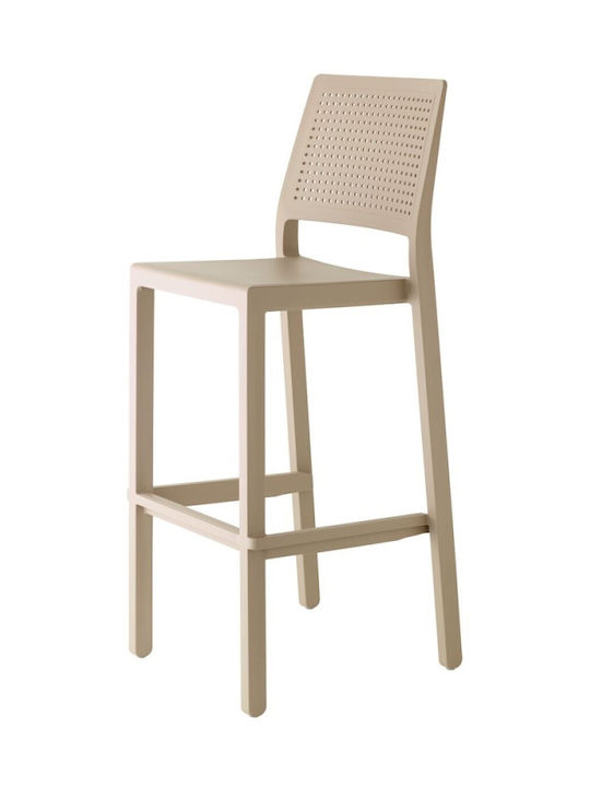 Gartenhocker Bar Außenbereich aus Polypropylen Emi-2345 Mocca 48x49x48cm