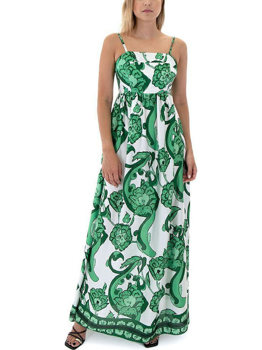 Rochii De Vară Pentru Femei Maxi Rochie Albă-Verde