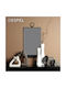 Espiel Wall Mirror with Black Metallic Frame 81x40cm 1pcs