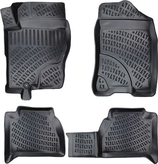 Umbrella Set Covorașe Față și Spate 4buc din Furtun pentru Nissan Navara 2005-2013 Negre