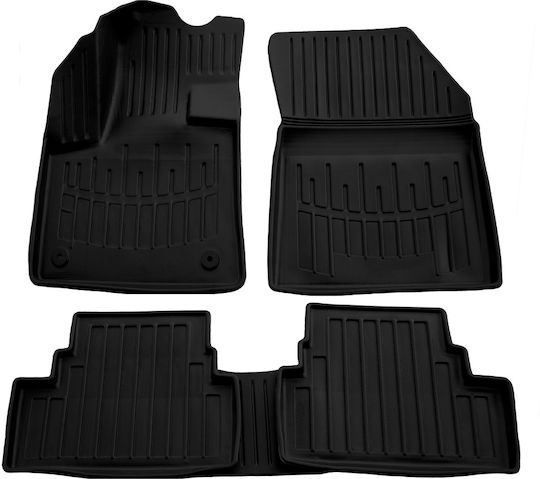 Umbrella Set of Front and Rear Mats 4pcs for Opel Grandland X 2017+ Black