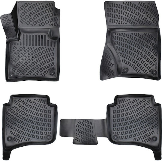 Umbrella Set Covorașe Față și Spate 4buc din Furtun pentru Volkswagen Touareg 2010-2018 Negre