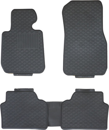 Umbrella Satz Vorder- und Hintermatten 4Stück aus Gummi für BMW Serie 3 2012+ Schwarz