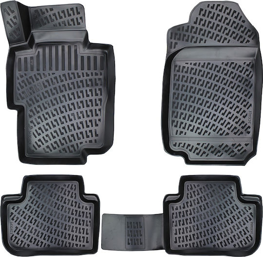 Umbrella Set Covorașe Față și Spate 4buc din Furtun pentru Honda Conformitate 2002-2008 Negre