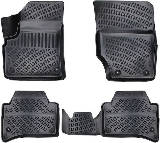 Umbrella Set Covorașe Față și Spate 4buc din Furtun pentru Volkswagen Touareg 2002-2010 Negre