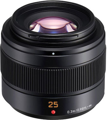 Panasonic Full Frame Camera Lens Leica DG Summilux 25mm f/1.4 II ASPH for Micro Four Thirds (MFT) Mount Black