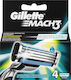 Gillette Mach3 mit & Gleitstreifen 4Stück