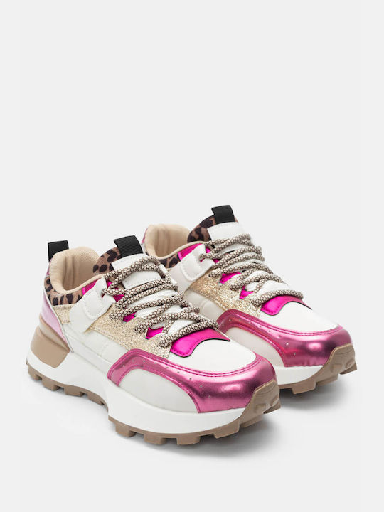 Luigi Damen Sneakers Fuchsie