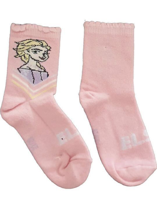 Disney Παιδικές Κάλτσες Elsa Pink