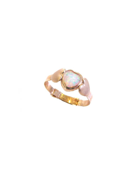 Gold Opening Kids Ring with Stone 14K CH006