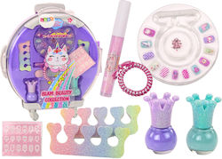 Cosmetics Set In Nail Makeup Suitcase Purple Suitcase 9 Pcs