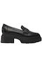 Δερμάτινα Γυναικεία Loafers σε Μαύρο Χρώμα