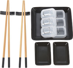 Excellent Houseware Σετ Σούσι Κεραμικό Μαύρο 8τμχ Excellent Houseware Σετ Σούσι Κεραμικό Μαύρο 8τμχ