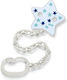 Nuk Chain Pacifier made of Plastic Stars Blue