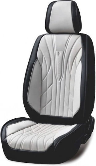 Cedauto Set Autositzlehnen 2Stück Leder Schwarz