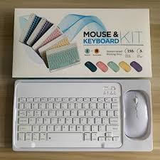 Fără fir Bluetooth Set tastatură și mouse pentru Tabletă Engleză US Pure White