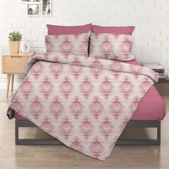 Flamingo Sheet Super-Double with Elastic 160x200+32cm. Lilac