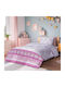 Lino Home Σεντόνι Μονό Βαμβακερό Λιλά 170x260cm