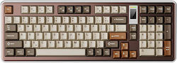 Ajazz AC100 MAX Aluminum Wireless Gaming Mechanical Keyboard with Kailh Butter Ice Cream switches and RGB lighting (English US) Brown