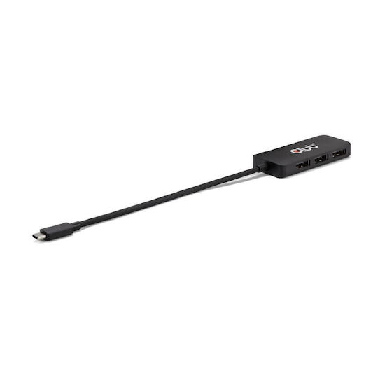 Club3D USB-C Stație de andocare cu DisplayPort 4K Negru (CSV-1553)