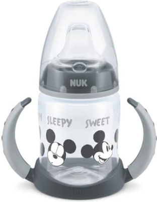 Nuk First Choice Educational Sippy Cup Silicone with Handles Gray Disney Mickey for 6m+m+ 150ml