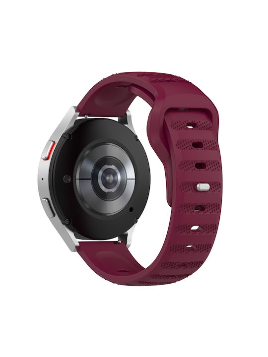 Λουράκι Σιλικόνης Dots Pattern Εσωτερικό Κούμπωμα Garmin Forerunner 255 Vivoactive 4 Venu 2 45mm Wine Red