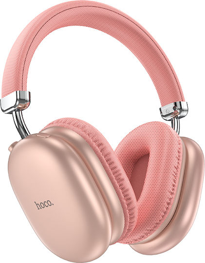 Hoco W35 MAX Ασύρματα / Ενσύρματα Over Ear Ακουστικά με 40 ώρες Λειτουργίας Ροζ