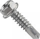 Șuruburi autoforante pentru tablă din oțel galvanizat Hex Din 7504k 6,3mm x 25 100 buc