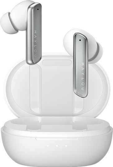 Haylou W1 T007 ANC In-ear Bluetooth Handsfree Ακουστικά με Θήκη Φόρτισης Ασημί