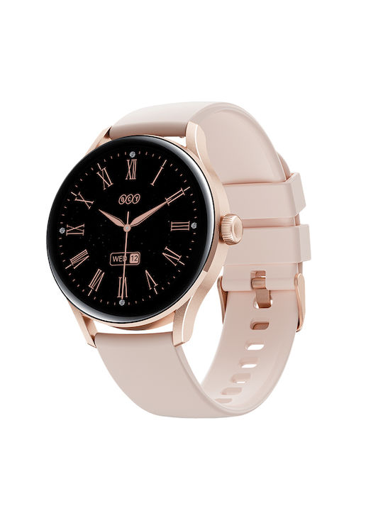 QCY Elite S11 Smartwatch with eSIM and Heart Rate Monitor (Rose Gold)