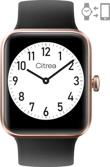 Q&Q Citrea Smartwatch με Παλμογράφο (Μαύρο)