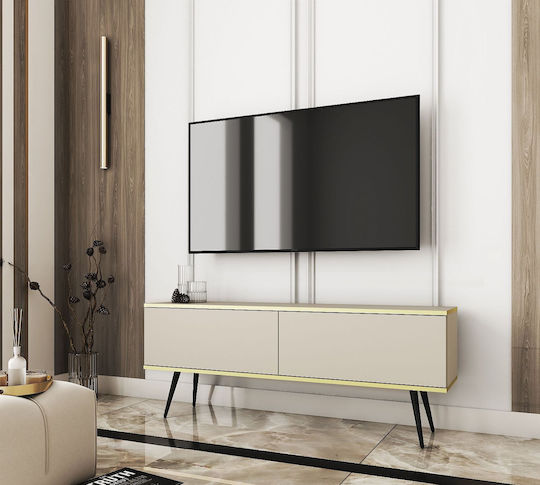 Έπιπλο Τηλεόρασης Oro Μπεζ Μ135xΠ32xΥ53cm