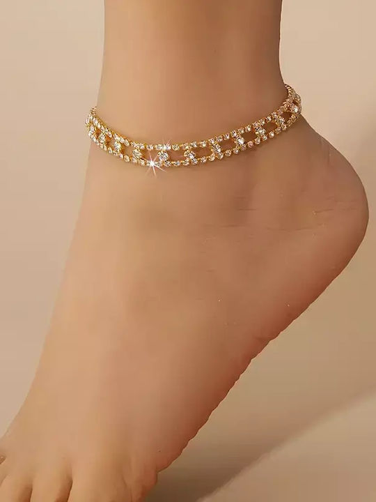 Infinity Anklet with Rhinestones