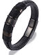 Black Leather Bracelet Black Details Black Clasp Molfs