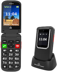 Powertech Sentry PTM-34 Dual SIM (48MB/125MB) Handy mit Großen Tasten (Griechisches Menü) Schwarz