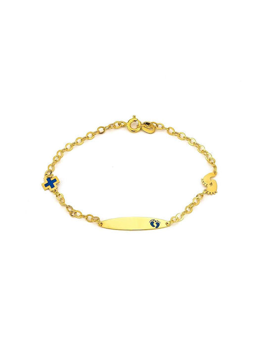 Goldsmith Gold Identity Bracelet K14 Unisex Yellow Gold