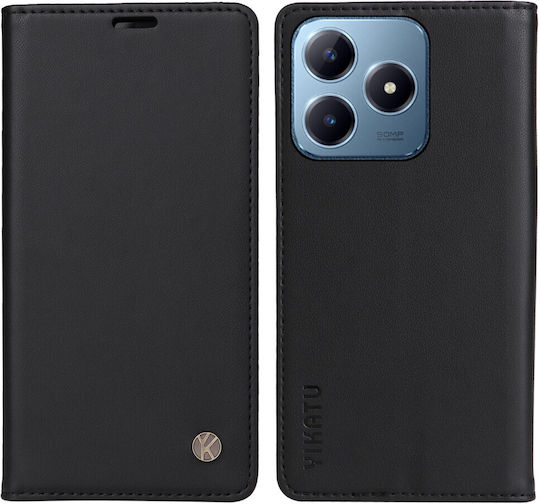 Realme Folio Series Book Synthetic Leather / Silicone / Plastic Black (Realme C63)