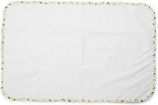 Dimcol Bebe Baby-Soßtuch White/Green Weiß 50x80cm.