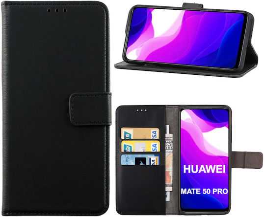 Wallet Δερμάτινο Μαύρο (Huawei Mate 50 Pro)