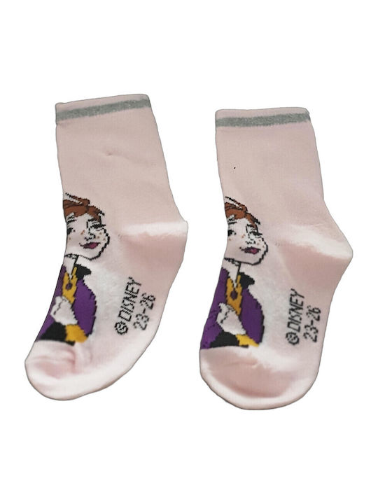 Disney Παιδικές Κάλτσες Frozen Pink
