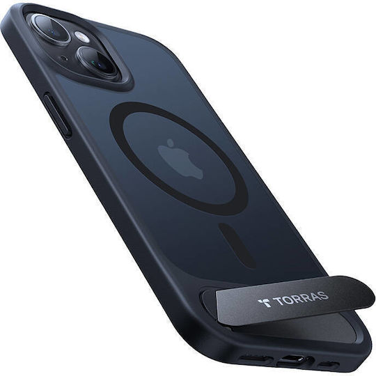 Torras Umschlag Rückseite Kunststoff Schwarz (iPhone 15 Pro Max)