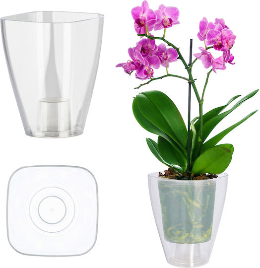 Kadax Orchideen-Übertopf Kunststoff-Blumentopf 9cm Transparent Kadax Orchideen-Übertopf Kunststoff-Blumentopf 9cm Transparent