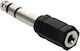 Powertech Μετατροπέας 6.3mm male σε 3.5mm female 5τμχ CAB-J018