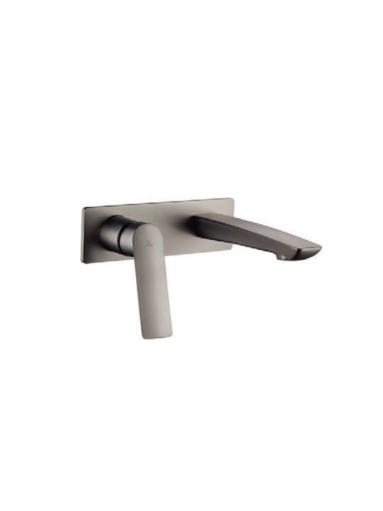 Demm Sleek Set Mixer & Gură Îngropată pentru Lavabo 1 Ieșire Rhodium